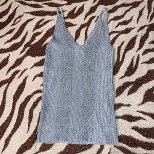 Shimmery silver top F21
